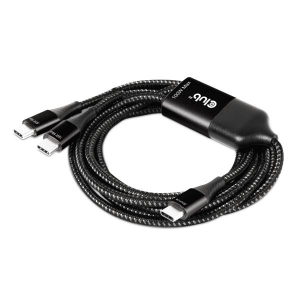 CLUB3D USB Type-C, Y charging cable to 2x USB Type-C max. 100W, 1.83m/6ft M/M