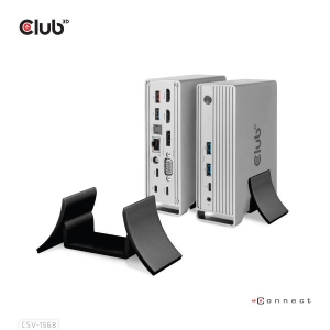 CLUB3D USB Gen2 Type-C Triple Display DP Alt mode Displaylink Dynamic PD Charging Dock met 120 Watt PS