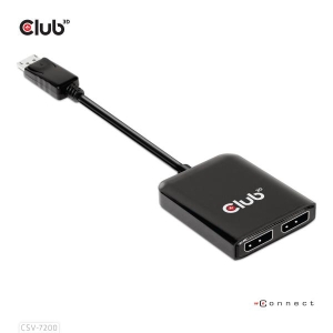 CLUB3D Multistream Transport (MST) Hub DisplayPort™1.4 naar DisplayPort™1.4 Dual Monitor 4K60Hz M/V