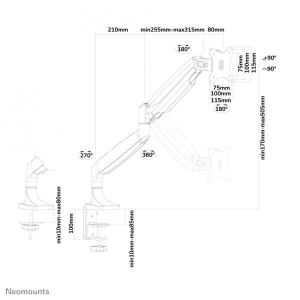 Neomounts by Newstar Select monitor bureausteun