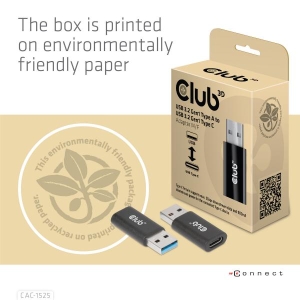 CLUB3D USB 3.2 Gen1 Type A to USB 3.2 Gen1 Type C Adapter M/F