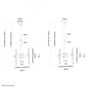 Neomounts by Newstar Select monitor plafondsteun