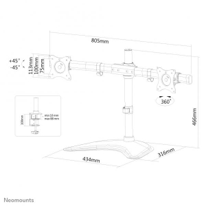 Neomounts by Newstar Select monitor bureausteun