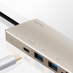 ATEN USB-C Mini Dock met meerdere poorten en stroomdoorvoer