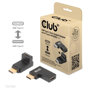 CLUB3D USB Type-C Gen2 Angled Adapter set van 2 - 4K120Hz M/V