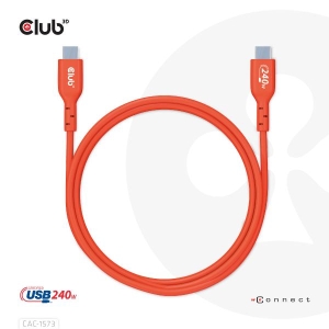 CLUB3D USB2 Type-C Bi-Directional Cable, Data 480Mb,PD 240W(48V/5A) EPR M/M 2m USB IF GECERTIFICEERD