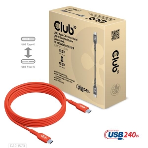 CLUB3D USB2 Type-C Bi-Directional Cable, Data 480Mb,PD 240W(48V/5A) EPR M/M 2m USB IF GECERTIFICEERD