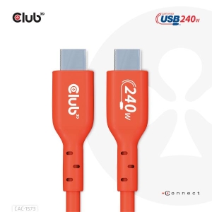 CLUB3D USB2 Type-C Bi-Directional Cable, Data 480Mb,PD 240W(48V/5A) EPR M/M 2m USB IF GECERTIFICEERD