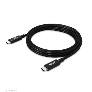 CLUB3D USB4 Gen2x2 Type-C Bi-Directional Cable 4K60Hz, Data 20Gbps, PD 240W(48V/5A) EPR M/M 2m USB IF GECERTIFCIEERD