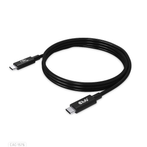 CLUB3D USB4 Gen3x2 Type-C Bi-Directional Cable 8K60Hz, Data 40Gbps, PD 240W(48V/5A) EPR M/M 1m USB IF GECERTIFICEERD