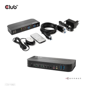 CLUB3D HDMI KVM SWITCH FOR DUAL HDMI 4K 60Hz