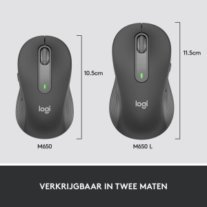 Logitech Signature M650 muis Rechtshandig RF-draadloos + Bluetooth Optisch 2000 DPI