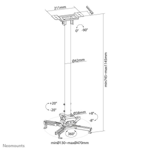 Neomounts by Newstar projector plafondsteun