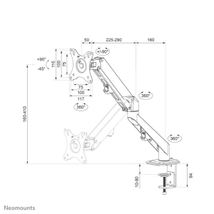 Neomounts by Newstar monitor bureausteun