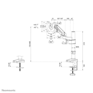 Neomounts by Newstar monitor bureausteun