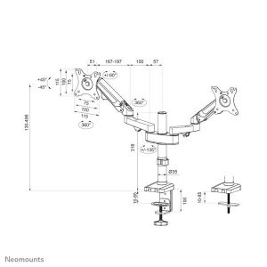 Neomounts by Newstar monitor bureausteun