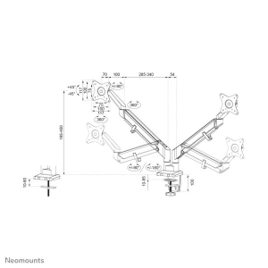 Neomounts by Newstar monitor bureausteun