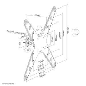 Neomounts by Newstar TV-paalsteun