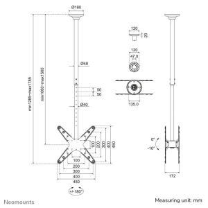 Neomounts by Newstar TV/monitor plafondsteun