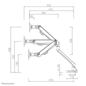 Neomounts by Newstar monitor bureausteun