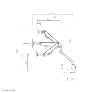 Neomounts by Newstar monitor bureausteun