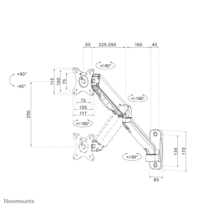 Neomounts by Newstar tv/monitor wandsteun