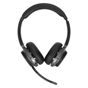 Targus AEH104GL hoofdtelefoon/headset Bedraad en draadloos Hoofdband Oproepen/muziek USB Type-C Bluetooth Zwart