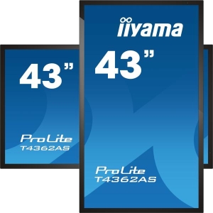 iiyama T4362AS-B1 beeldkrant Interactief flatscreen 108 cm (42.5\") IPS 500 cd/m² 4K Ultra HD Zwart Touchscreen Type processor An