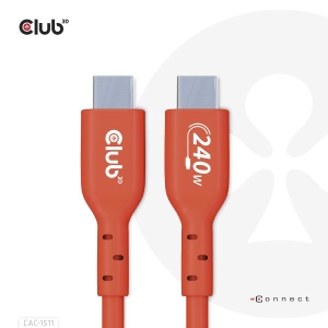 CLUB3D USB2 Type-C Bi-Directional USB-IF Certified Cable Data 480Mb, PD 240W(48V/5A) EPR M/M 1m / 3.23 ft