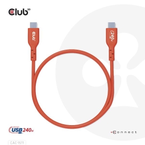 CLUB3D USB2 Type-C Bi-Directional USB-IF Certified Cable Data 480Mb, PD 240W(48V/5A) EPR M/M 1m / 3.23 ft