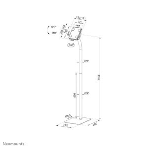 Neomounts tablet vloersteun