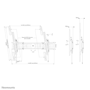 Neomounts heavy duty TV wandsteun