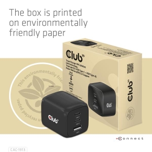 CLUB3D CAC-1913EU Travel Charger 65W GaN