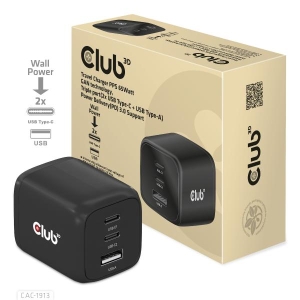 CLUB3D CAC-1913EU Travel Charger 65W GaN