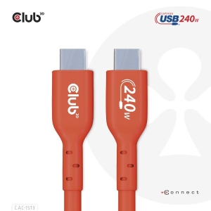 CLUB3D USB2 Type-C Bi-Directional USB-IF Certified Cable Data 480Mb, PD 240W(48V/5A) EPR M/M 3m / 9.84 ft