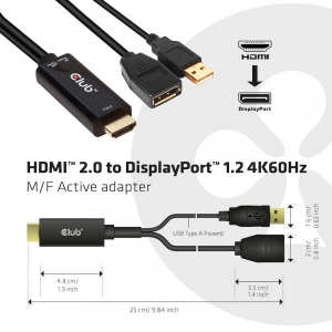 HDMI 2.0 - DISPLAYPORT 1.2 ACT. ADAPTER