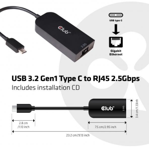 USB C 3.1 TO RJ45 2.5GB ETHERNET