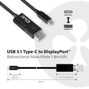 USB C TO DP 1.4 8K 60HZ HDR 1.8M CABLE