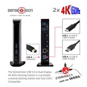 USB 3.0 DUAL DISPLAY 4K60HZ DOCKIN