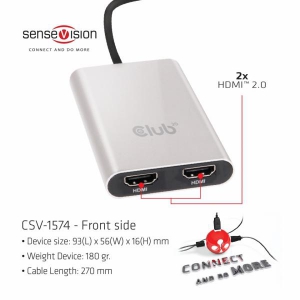 Thunderbolt 3 to Dual HDMI 2.0