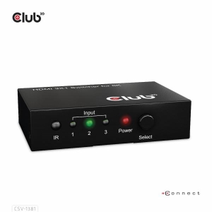 CLUB3D 3 to 1 HDMI™ 8K60Hz/4K120Hz Switch