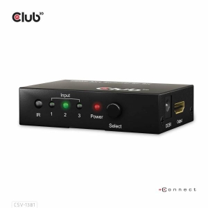 CLUB3D 3 to 1 HDMI™ 8K60Hz/4K120Hz Switch