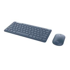 Trust Lyra toetsenbord Inclusief muis RF-draadloos + Bluetooth QWERTY Amerikaans Engels Blauw