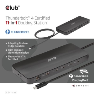 CLUB3D Thunderbolt 4 Certified 11-in-1 Docking Station