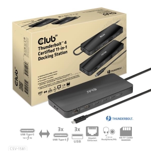 CLUB3D Thunderbolt 4 Certified 11-in-1 Docking Station