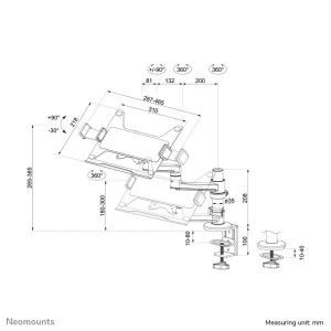 Neomounts laptop bureausteun