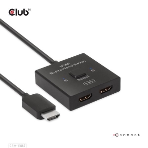 CLUB3D HDMI 2-in-1 Bi-directional Switch for 8K60Hz or 4K120Hz