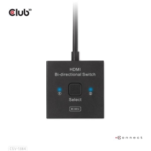 CLUB3D HDMI 2-in-1 Bi-directional Switch for 8K60Hz or 4K120Hz