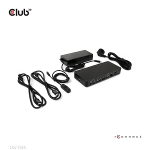 CLUB3D DisplayPort/HDMI KVM Switch/Dock 4K60Hz For USB Type-C inputs