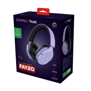 Trust GXT 490P FAYZO Headset Bedraad Hoofdband Gamen USB Type-A Zwart, Paars